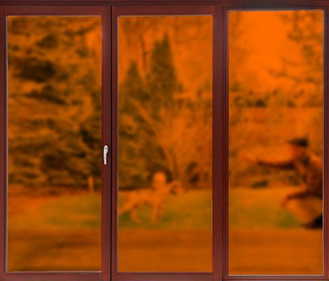 Cubierta de ventana helada llana anaranjada de la película el 1.22Mx50M Privacy Self Adhesive de la ventana
