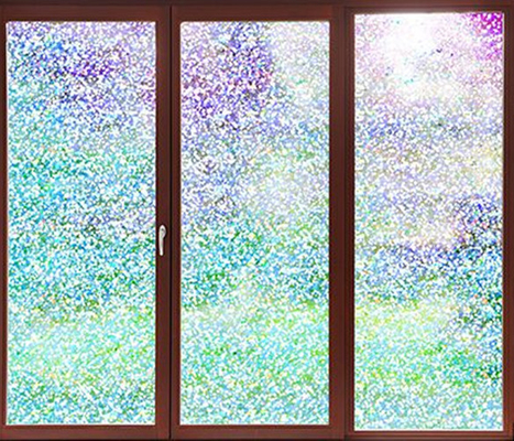 Película de vidrio de la ventana decorativa de la pantalla de la aislamiento Dots Pattern dicroico el 1.22Mx50M