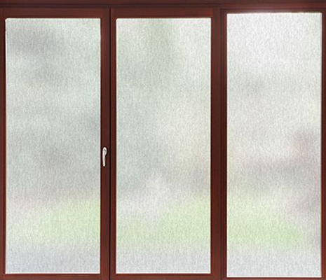 El claro cepilló la película a prueba de calor ULTRAVIOLETA estática texturizada de la ventana de la película 0.8m m de la ventana de la aislamiento