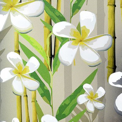 SGS decorativo impreso floral de bambú de la protección de la intimidad de la película de vidrio de la ventana