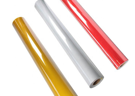 Película que cubre reflexiva del grado de la impresión de la cuenta de cristal del PVC para la señal de tráfico