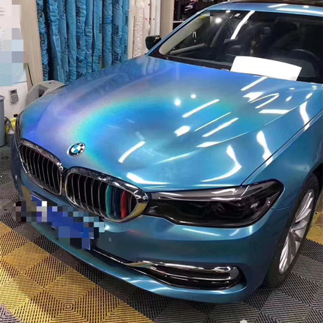 abrigo del coche del lustre del laser del 1.27m alto del brillo del vinilo del abrigo del lanzamiento azul desplazable del aire