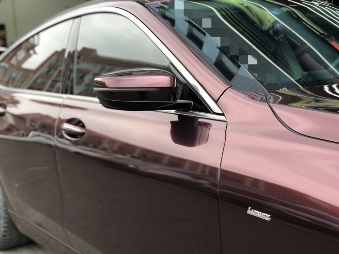 Color adhesivo de acrílico desprendible de Rose del negro de Matte Car Vinyl Wrap Metallic